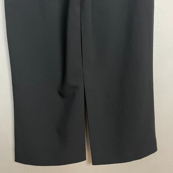Abercrombie & Fitch Sloane Tailored Pants Wide Leg Black Size 31 12 Short Slacks - Picture 13 of 16